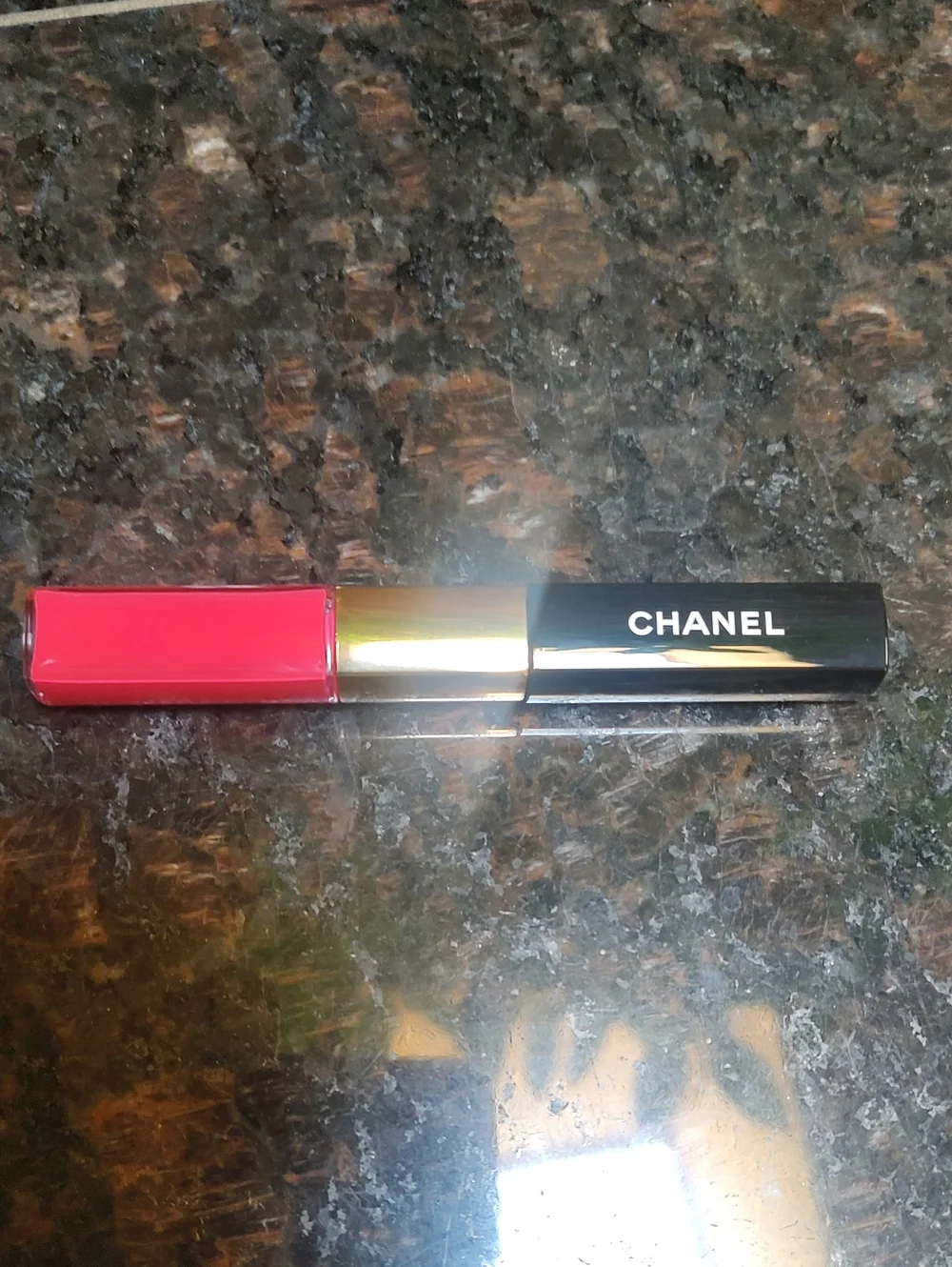 CHANEL Dual-Ended Lip Color — Vivid Pink & Black Accents